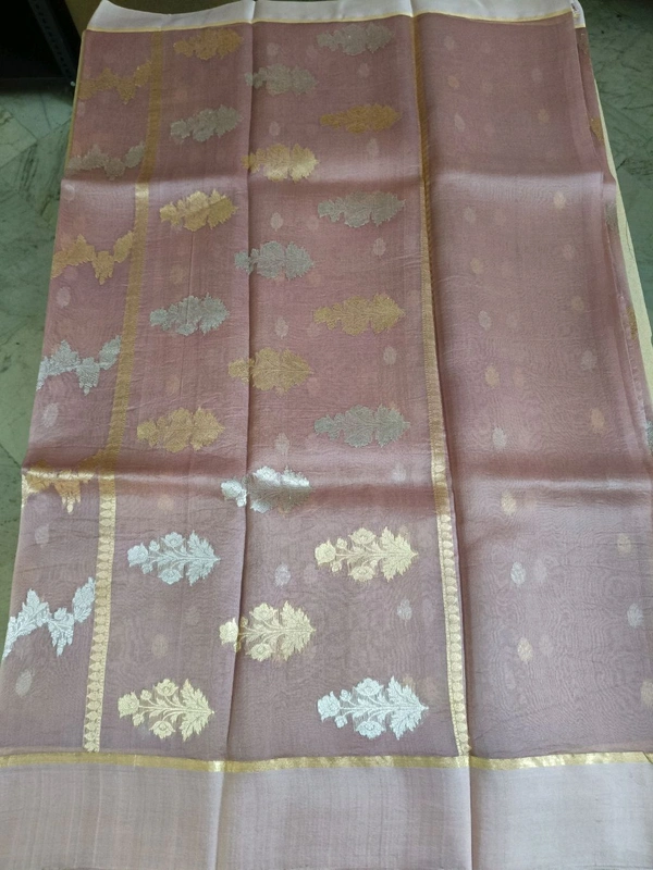 Pure Handloom Organza  - Tan