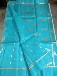 Pure Handloom Organza  - sky blue