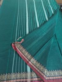 Pure Handloom Narayanapet -Leaf  - Dark green 1