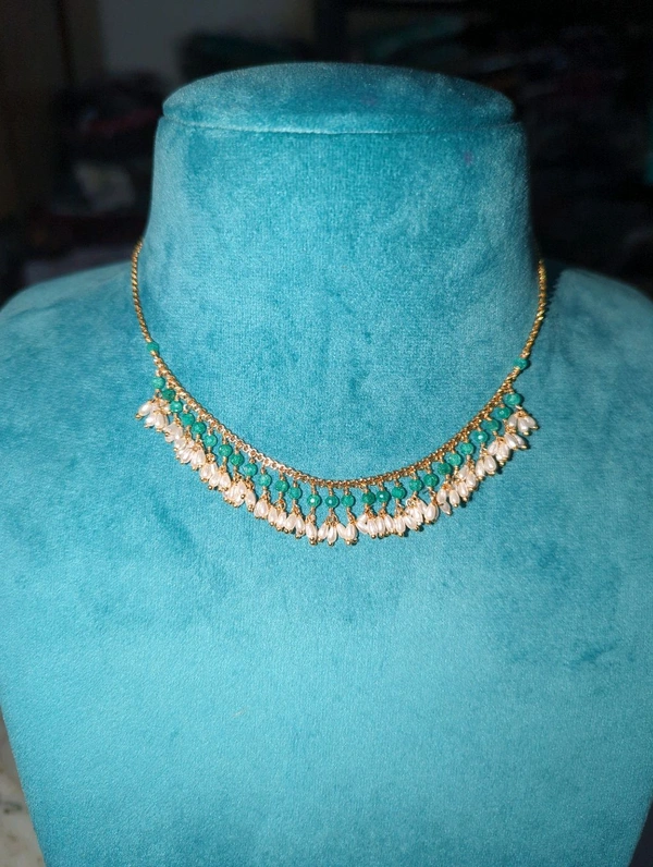 Real Czs With Apsara Pearls - Green, 10 Working Days