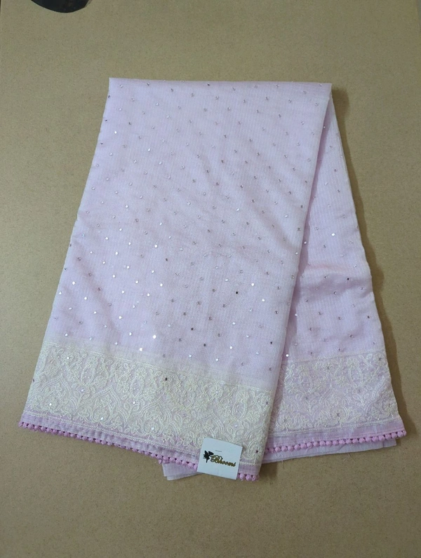 Premium Silk Kota - Pink Lace