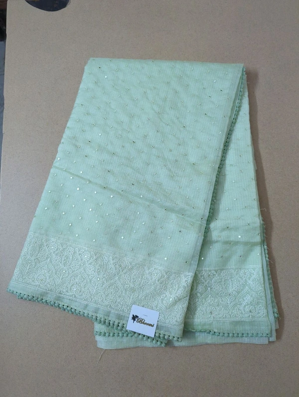 Premium Silk Kota - Mint Green