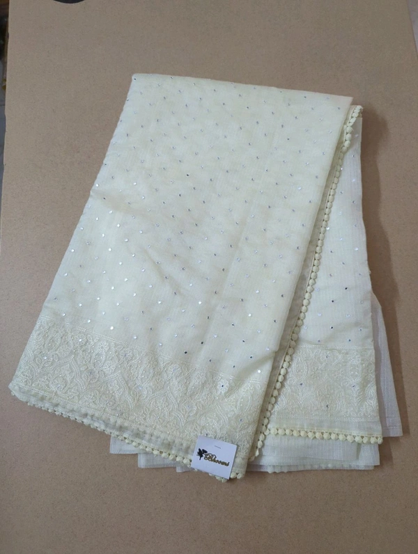 Premium Silk Kota - Cream