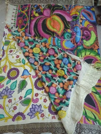 Chennuri Silk - white with black border