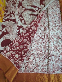 Chennuri Silk - red sticky flowers