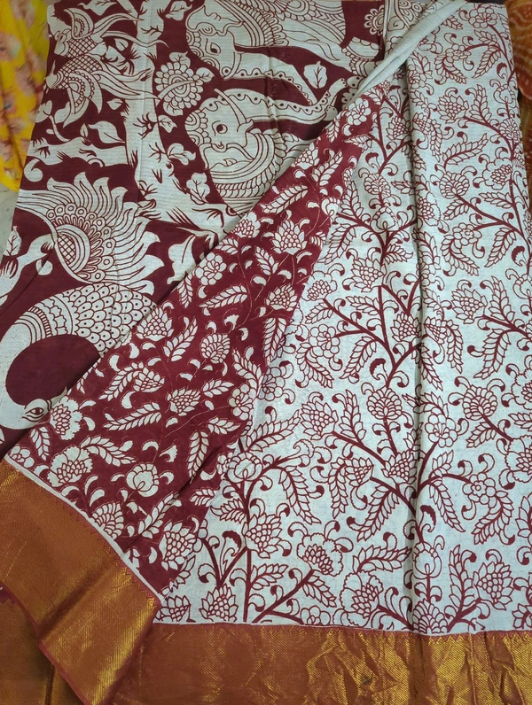 Chennuri Silk - red sticky flowers