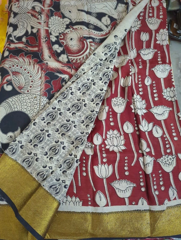 Chennuri Silk - red flowers
