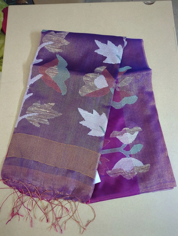 Pure Tissue Jamdhani - Purple