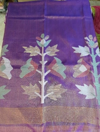 Pure Tissue Jamdhani - Purple