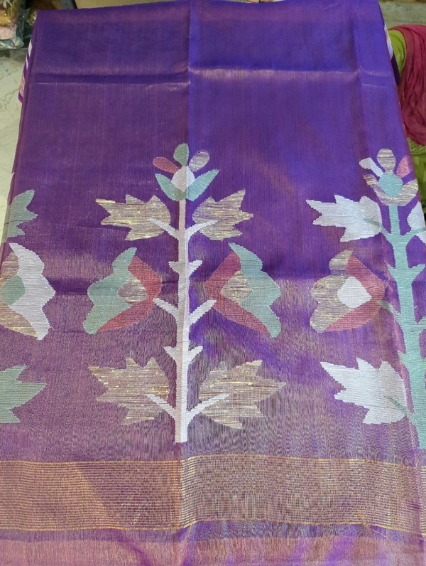 Pure Tissue Jamdhani - Purple