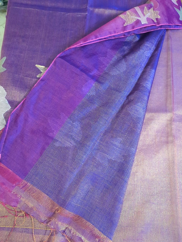 Pure Tissue Jamdhani - Purple
