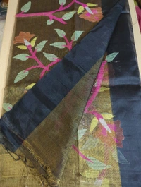 Pure Tissue Jamdhani - dark olive