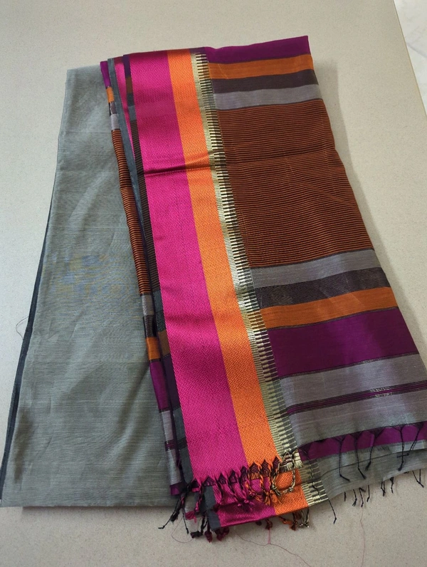 Handloom Maheswari - Tan