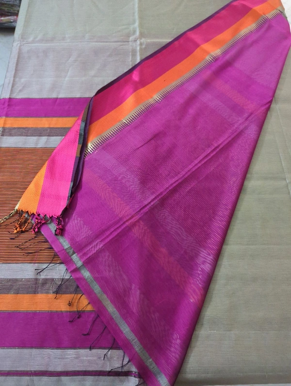 Handloom Maheswari - Tan