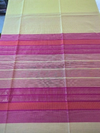 Handloom Maheswari Resham Zari - Yellow