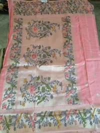 tusser georgette - baby pink