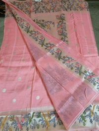 tusser georgette - baby pink