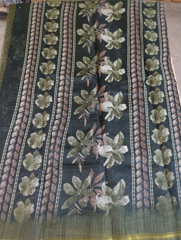 soft chanderi - green
