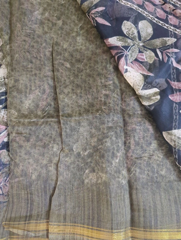 soft chanderi - green