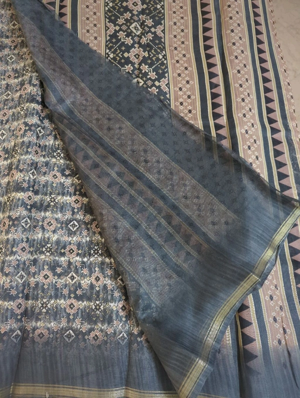 soft chanderi - Black