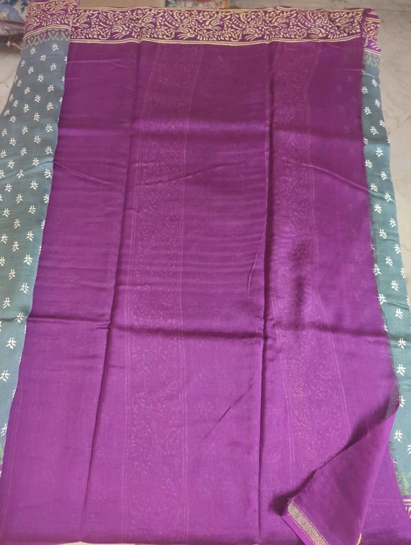 pure chanderi - green lines