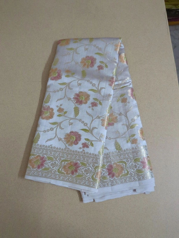 Pure Handloom Chiniya - White