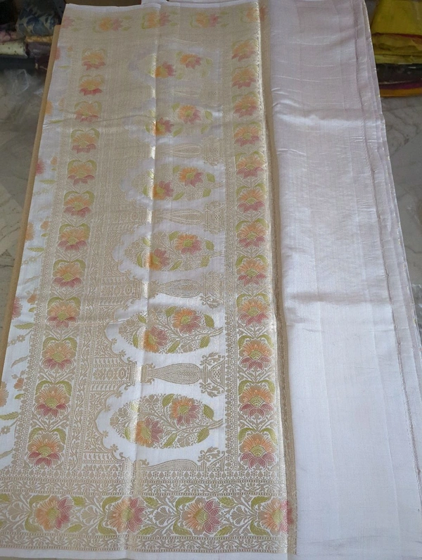 Pure Handloom Chiniya - White