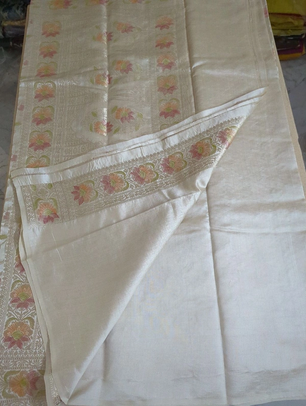 Pure Handloom Chiniya - Cream