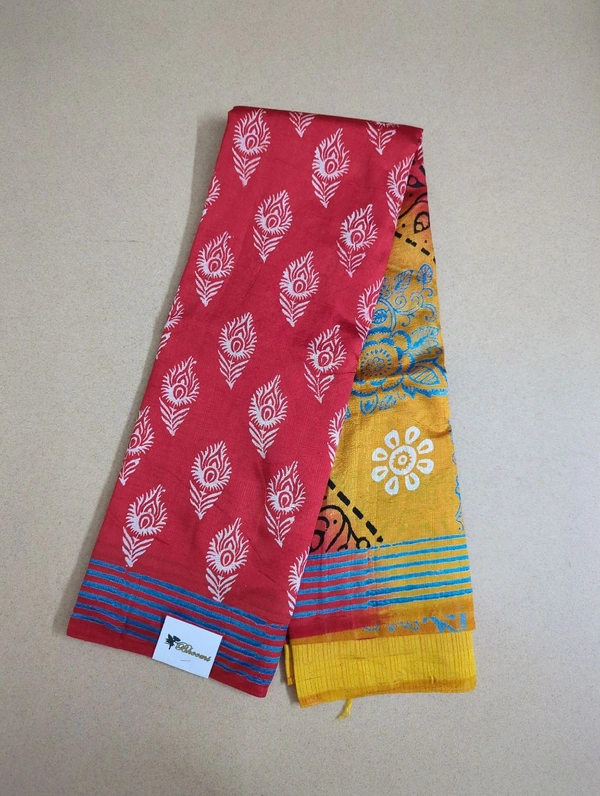 Semi Silk - Red 2, Peacocks Eye