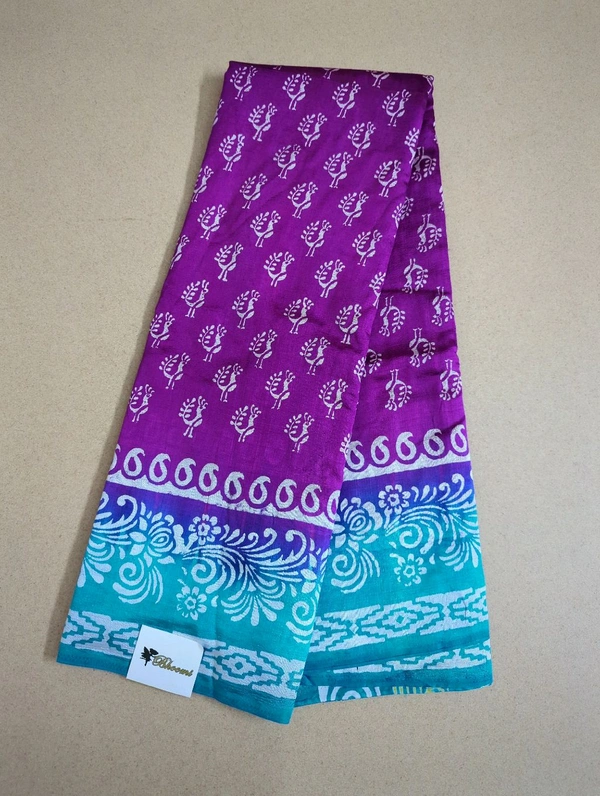 Semi Silk - Purple 5, Peacocks