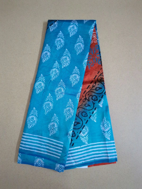 Semi Silk - sky blue 11, Peacocks Eye