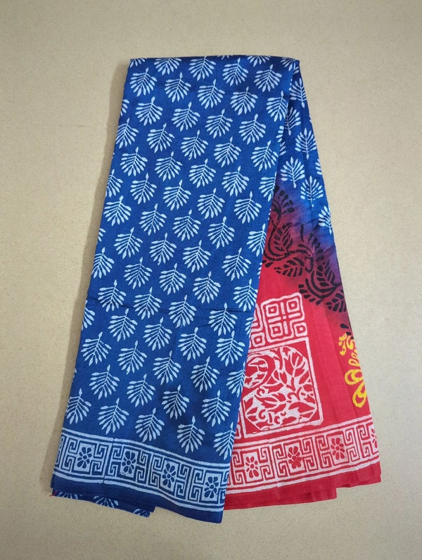 Semi Silk - Navy Blue, Tortoise Flowers