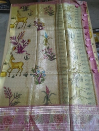 Italian Crepe - pink border