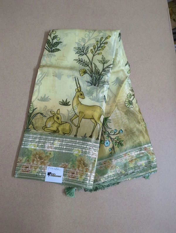 Italian Crepe - green border