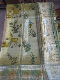 Italian Crepe - green border