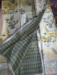 Italian Crepe - green border