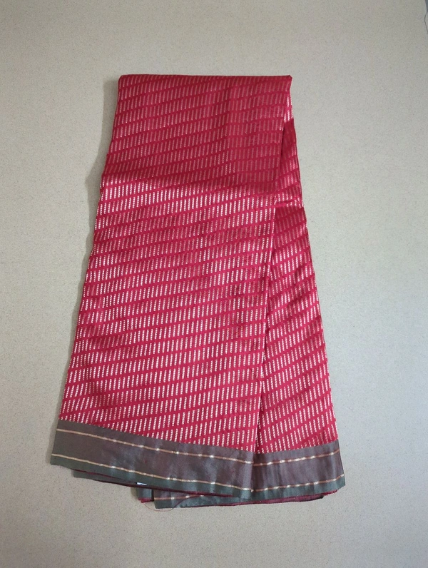 Pure Handloom Katan Pattu - Red