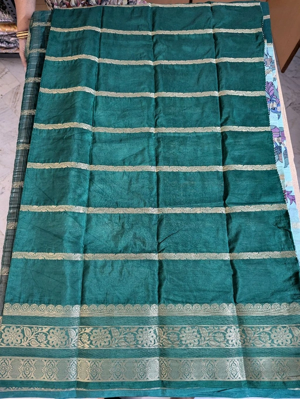 Semi Mysore Silk - green, Rude Leaves