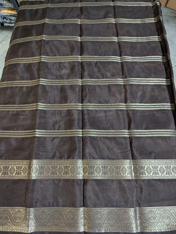 Semi Mysore Silk - Cream, Rude Leaves
