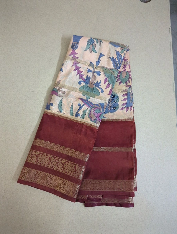 Semi Mysore Silk - Maroon, Buds