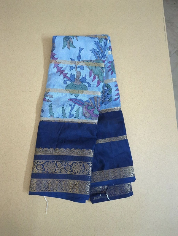 Semi Mysore Silk - Blue, Buds