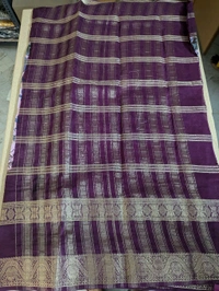 Semi Mysore Silk - Purple, Lotus