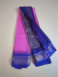 Pure Gadwal Cotton - pink mangos