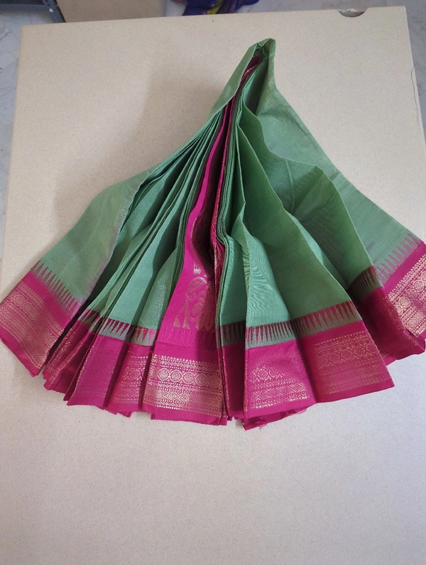 Pure Gadwal Cotton - tree green