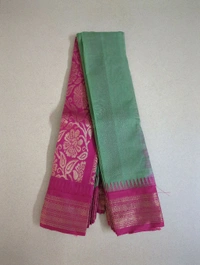 Pure Gadwal Cotton - tree green