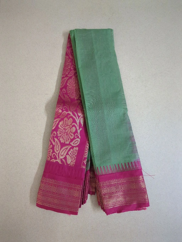 Pure Gadwal Cotton - tree green