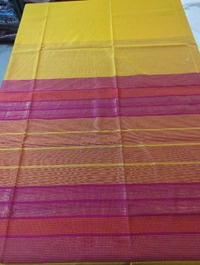 Handloom Maheswari Resham Zari - mustard yellow