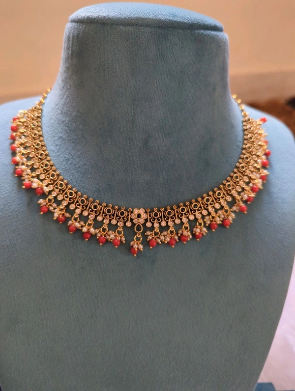 Neck Set  coral - Red