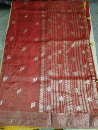 tissue saree - Red