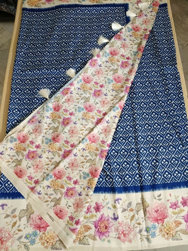 Premium Soft Tusser - Blue